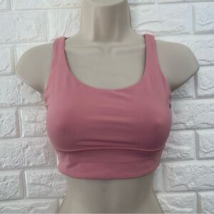 Lululemon Energy Bra Long Line Medium Support, B-D Cup Pink Puff